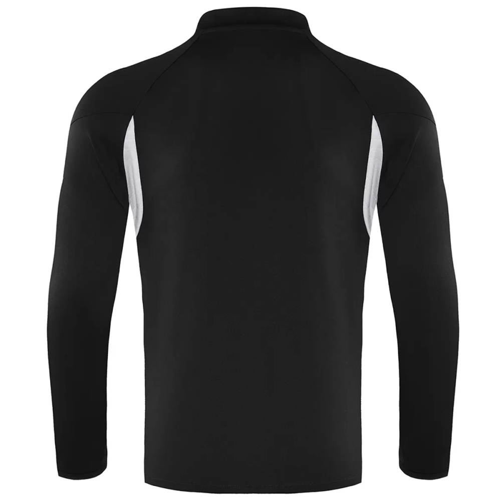 25-26 Real Madrid 1/4 Zipper Sweat Kit(Top+Pants) Black