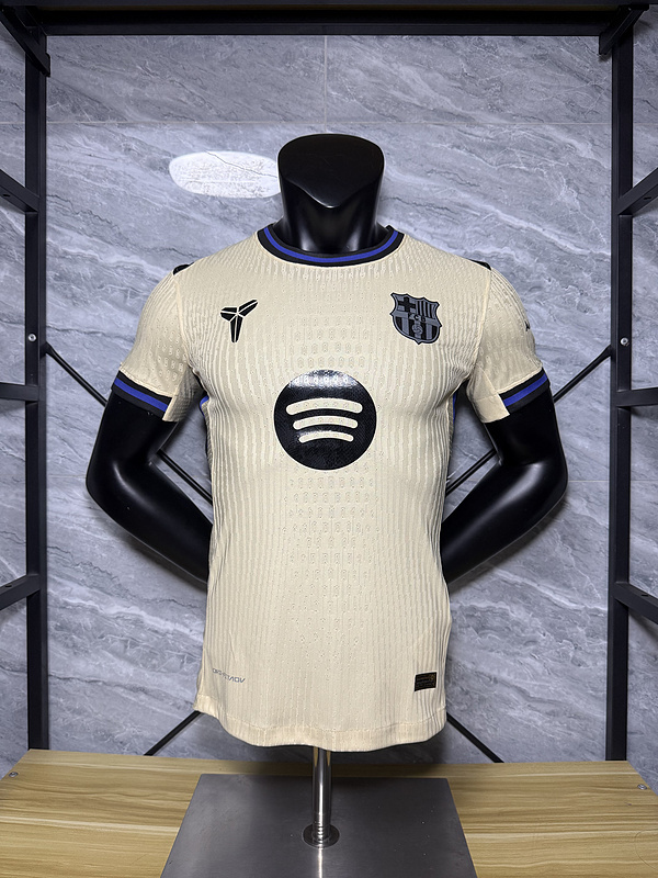 25-26 Barcelona Away Player Version Soccer Jersey Correct Logo