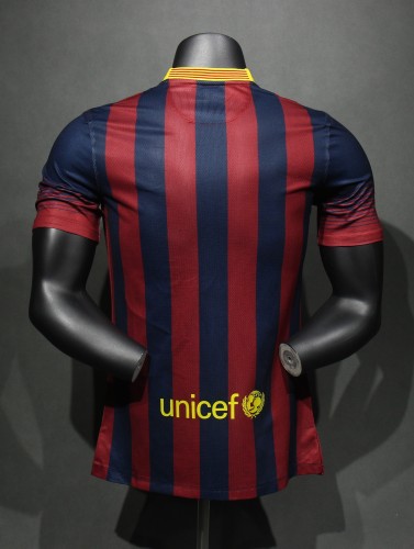 13-14 Barcelona Home Retro Jersey Player Version
