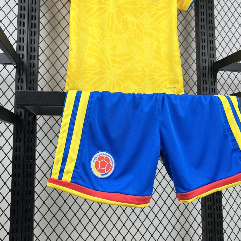 2026 Colombia Home World Cup Soccer Kids Kit Jersey+Shorts