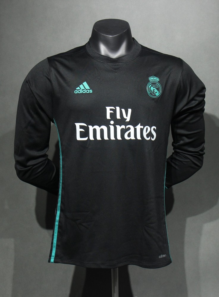 17-18 Real Madrid Away Retro Jersey Player Version Long Sleeve
