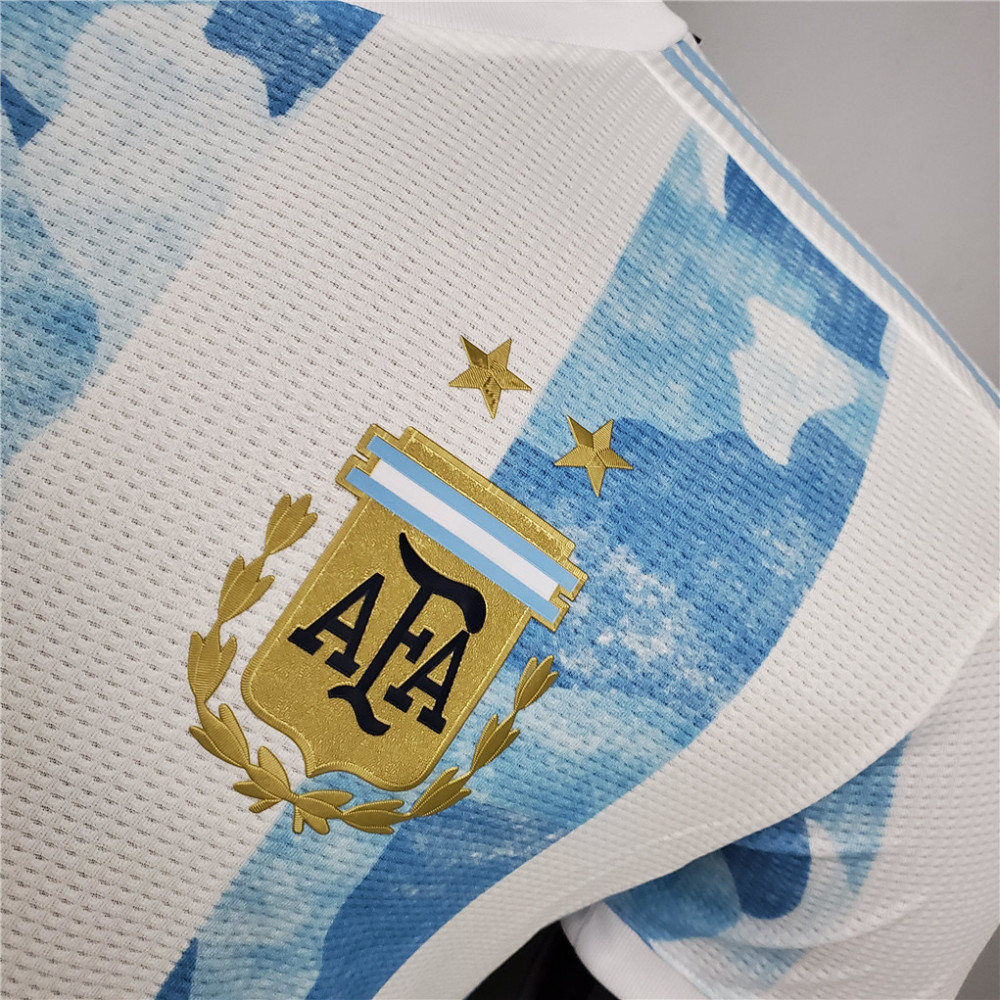 2020 Argentina Home Soccer Jersey Messi#10 With the Patches Player Version