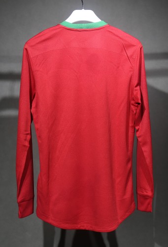 2012 Portugal  Euro Cup Home Retro Jersey Player Edtion Long Sleeve
