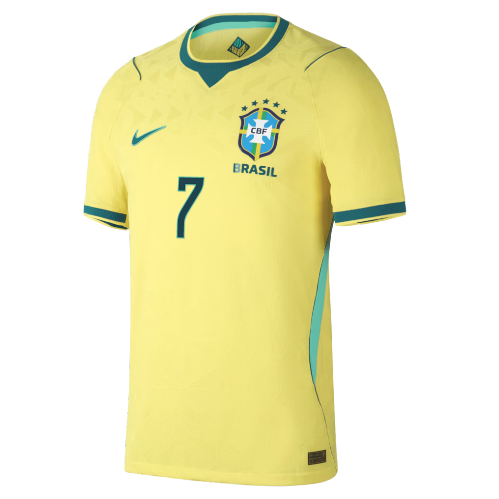 Vini Jr. Brazil National Team Nike 2026 Home Match Authentic Jersey - Yellow