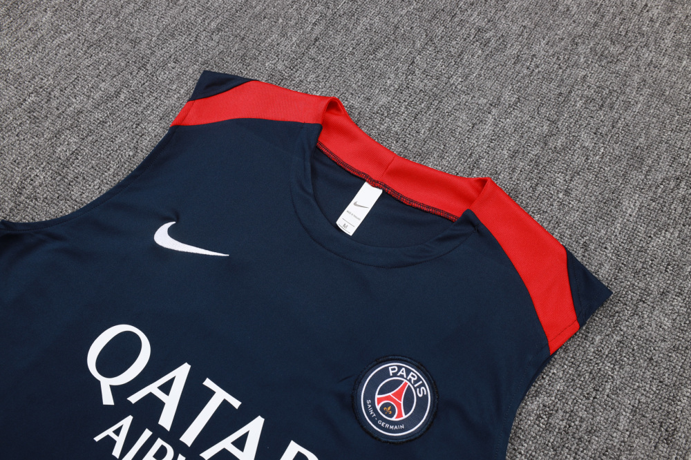 25-26 PSG Training Sleeveless Soccer Kit Jersey+Shorts
