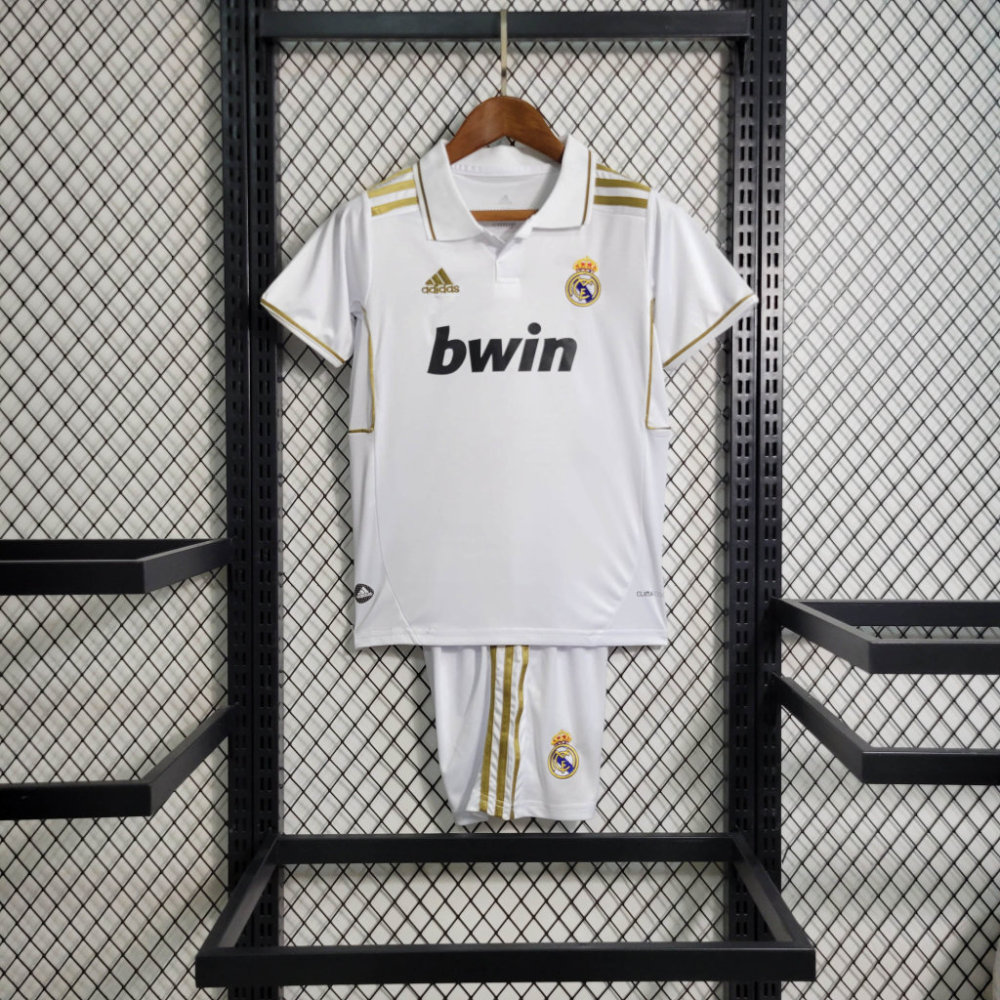 11-12 Real Madrid Home Retro Kids Kit Jersey+Shorts
