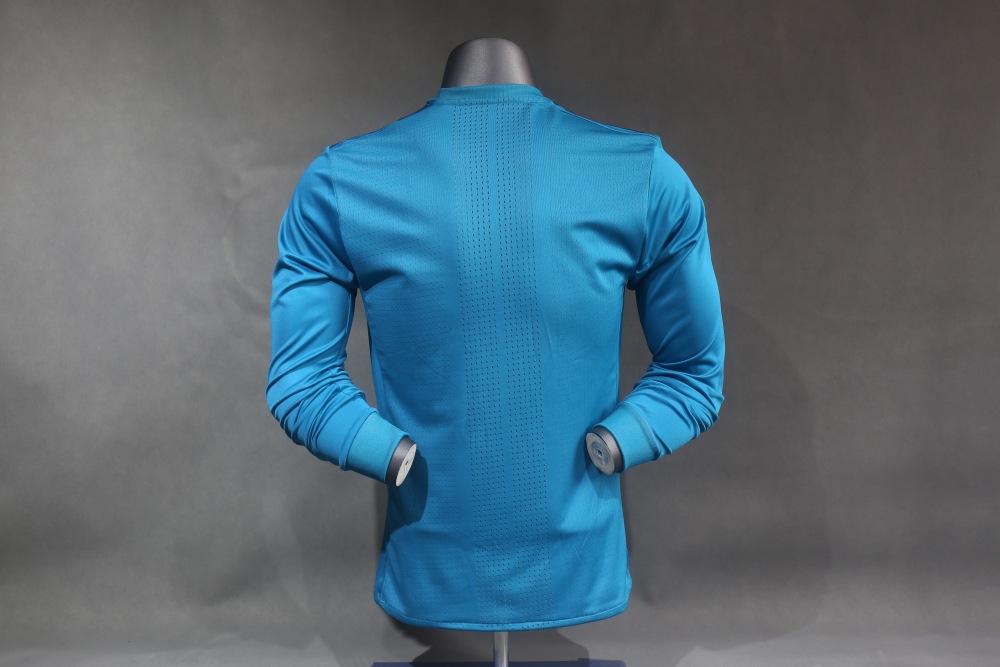17-18 Real Madrid Second Away Retro Jersey Player Version Long Sleeve