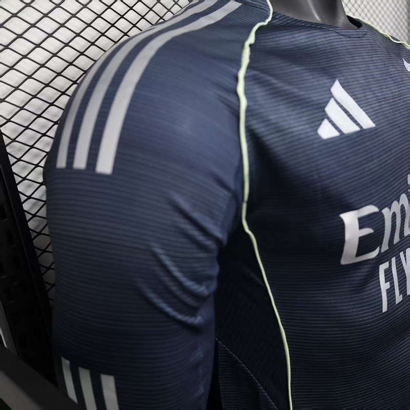 25-26 Real Madrid Away Soccer Jersey Player Version Long Sleeve