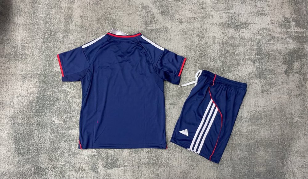 25-26 Olympique Lyonnais Away Soccer Kids Kit Jersey+Shorts