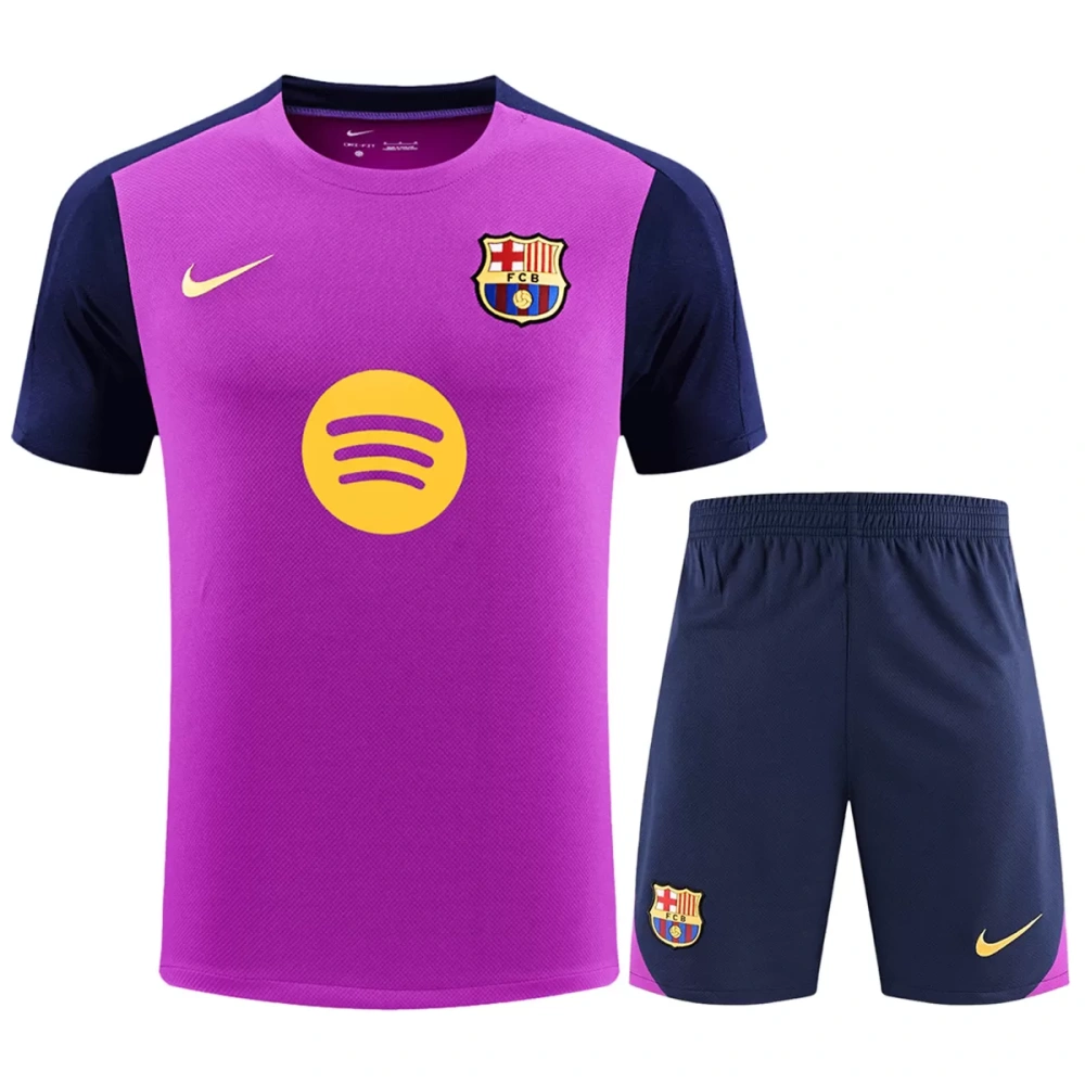 25-26 Barcelona Pre-match Training Soccer Kit Jersey+Shorts