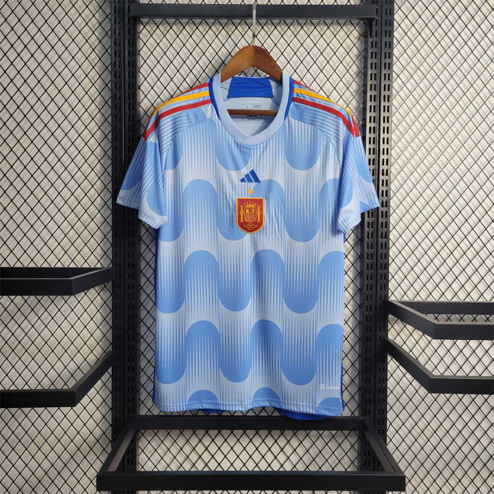 2022 Spain World Cup Away Fan Edition Soccer Jersey