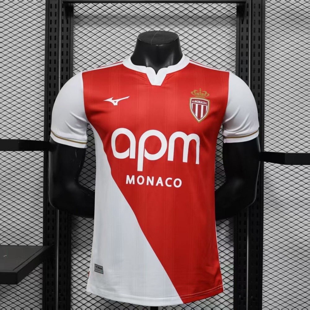 25-26  AS Monaco Home Jerseys Player Version