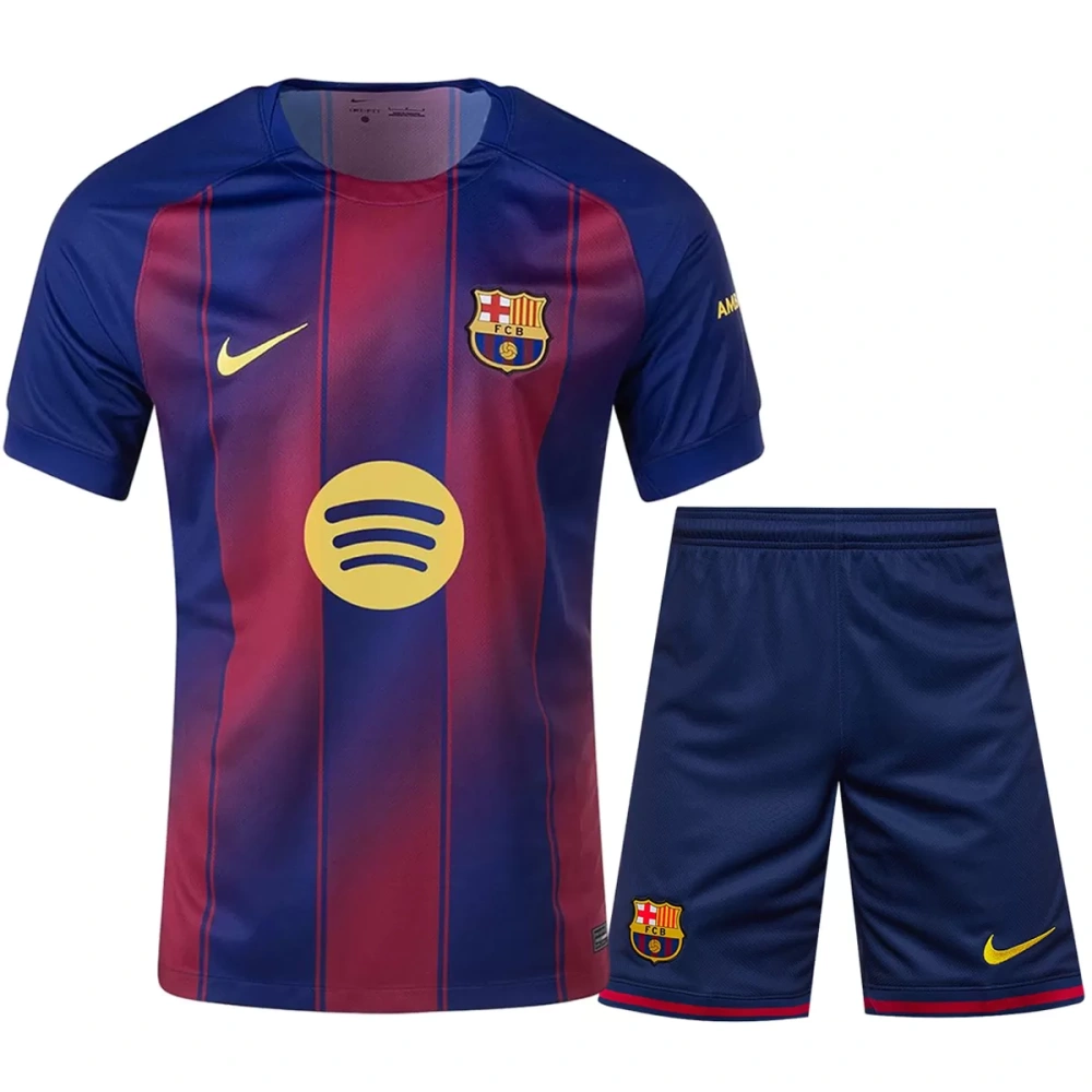 25-26 Barcelona Home Soccer Kit Jersey+Shorts