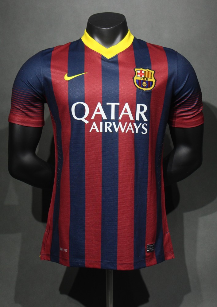 13-14 Barcelona Home Retro Jersey Player Version