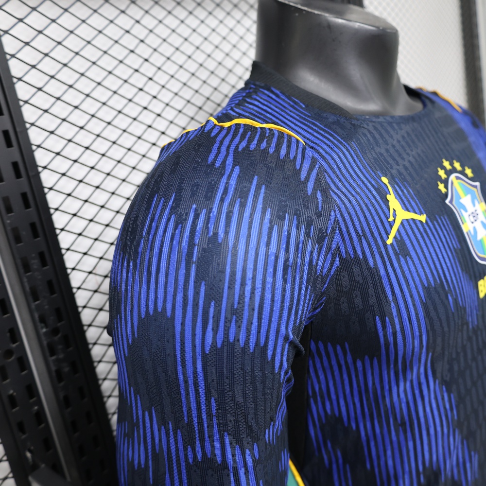 2026 Brazil Away World Cup Jersey Player Version Long Sleeve