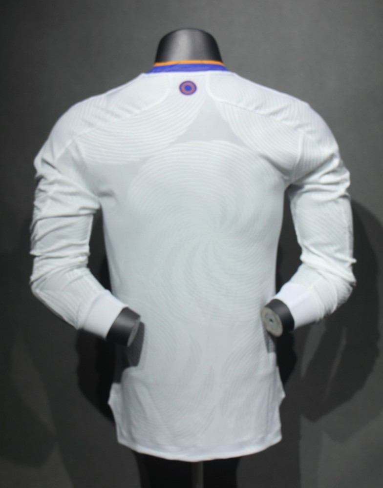 21-22 Real Madrid Home Soccer Jersey Retro Player Version Long Sleeve