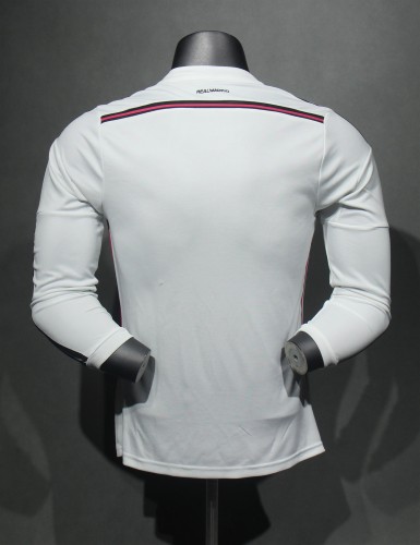2014/15 Real Madrid Home Retro Jersey Player Version Long Sleeve
