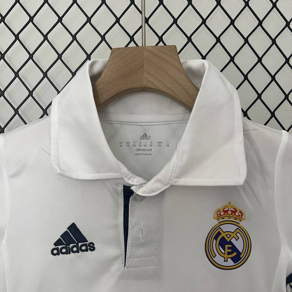 16-17 Real Madrid Home Retro Kids Kit Jersey+Shorts