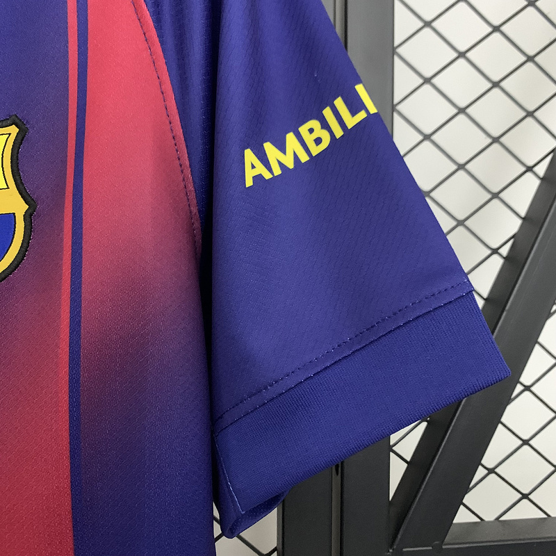 25-26 Barcelona Red Blue Home Soccer Jersey