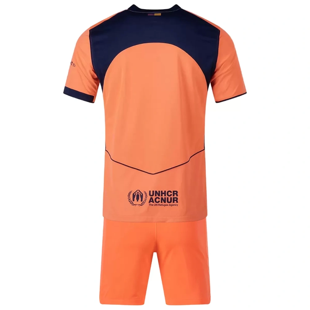 25-26 Barcelona Third Away Soccer Kids Kit Jersey+Shorts
