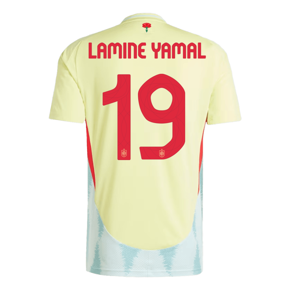 2024 Spain LAMINE YAMAL #19 Euro Cup Away Football Jersey