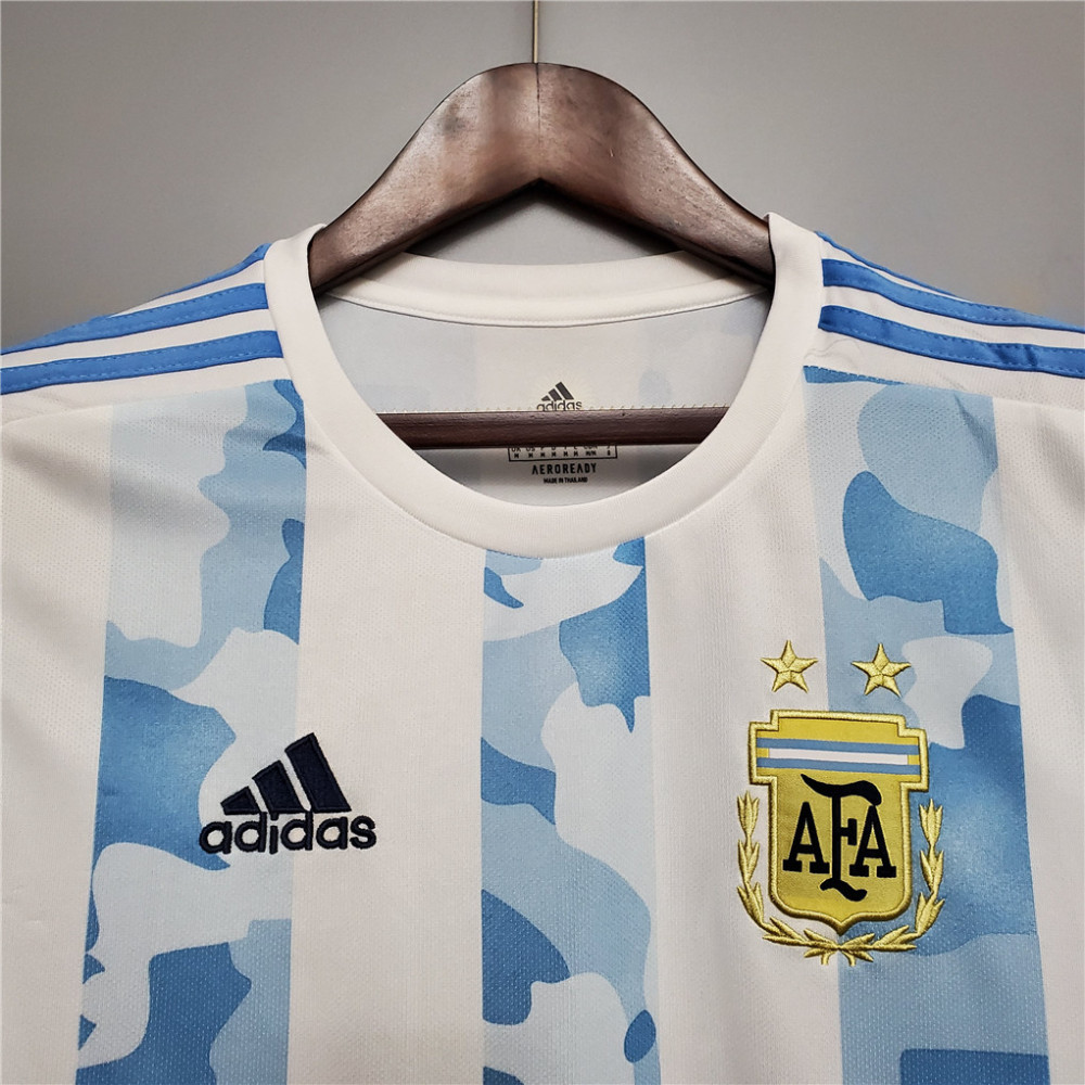 2020 Argentina Home Soccer Jersey Messi#10 With the Patches Fan Version