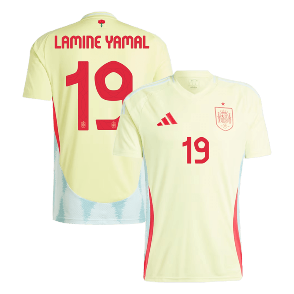 2024 Spain LAMINE YAMAL #19 Euro Cup Away Football Jersey