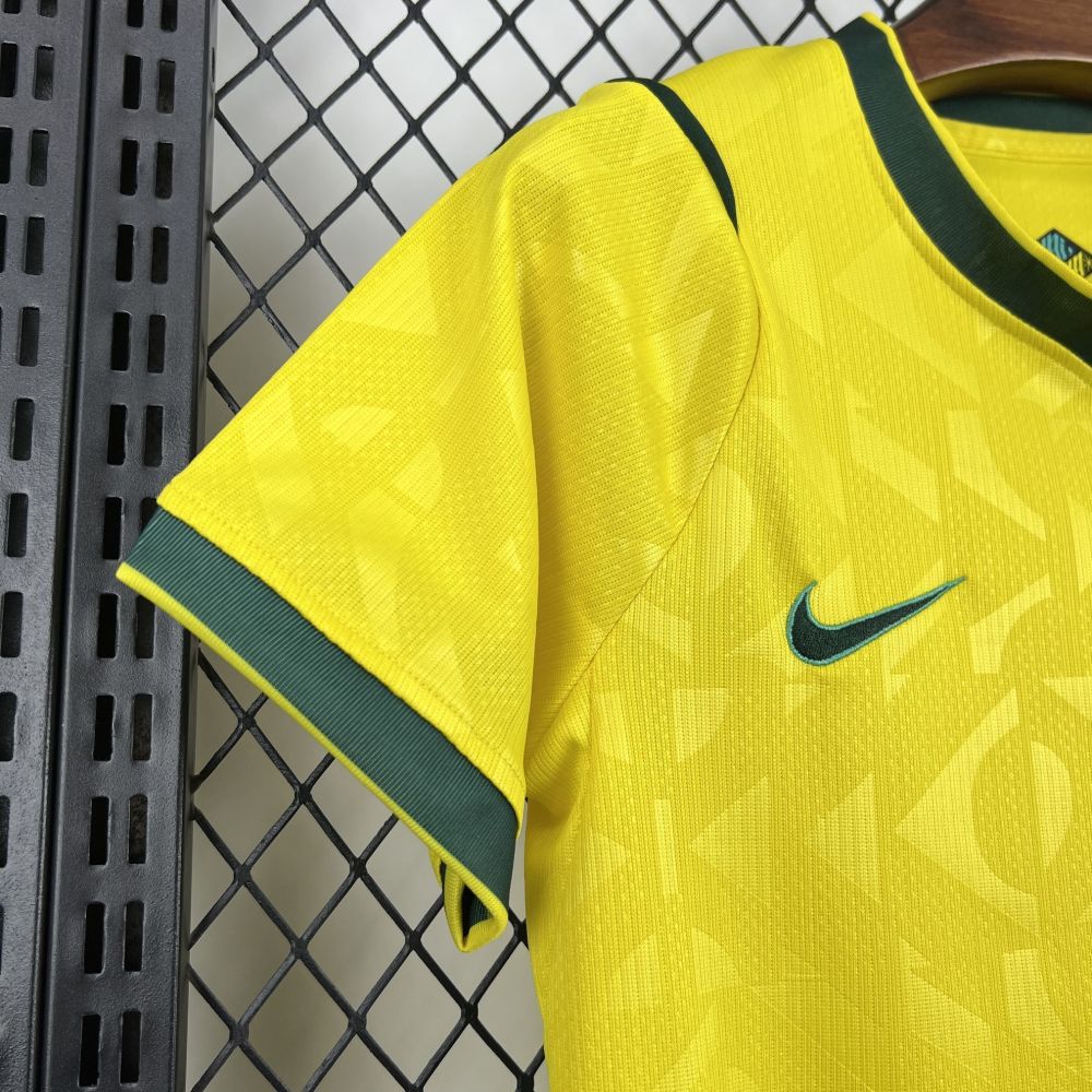 2026 Brazil Home World Cup Football Kids Kit Jersey+Shorts