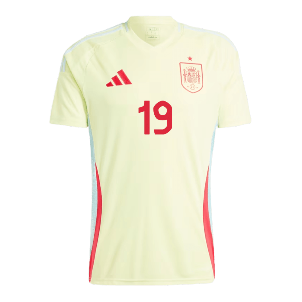2024 Spain LAMINE YAMAL #19 Euro Cup Away Football Jersey