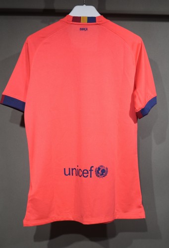 14-15 Barcelona Away Retro Jersey Player Version Pink