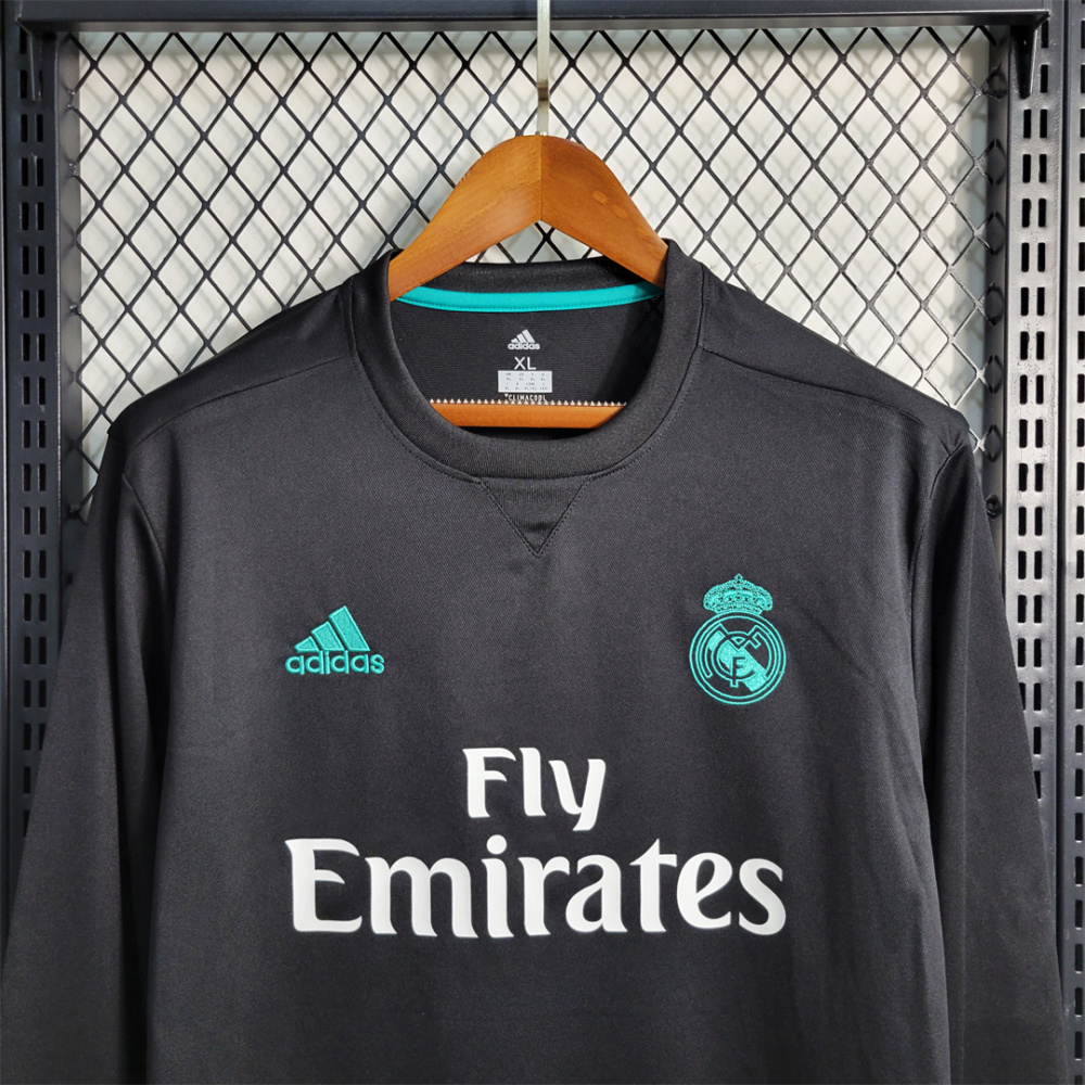 17-18 Real Madrid Away Retro Jersey Long Sleeve