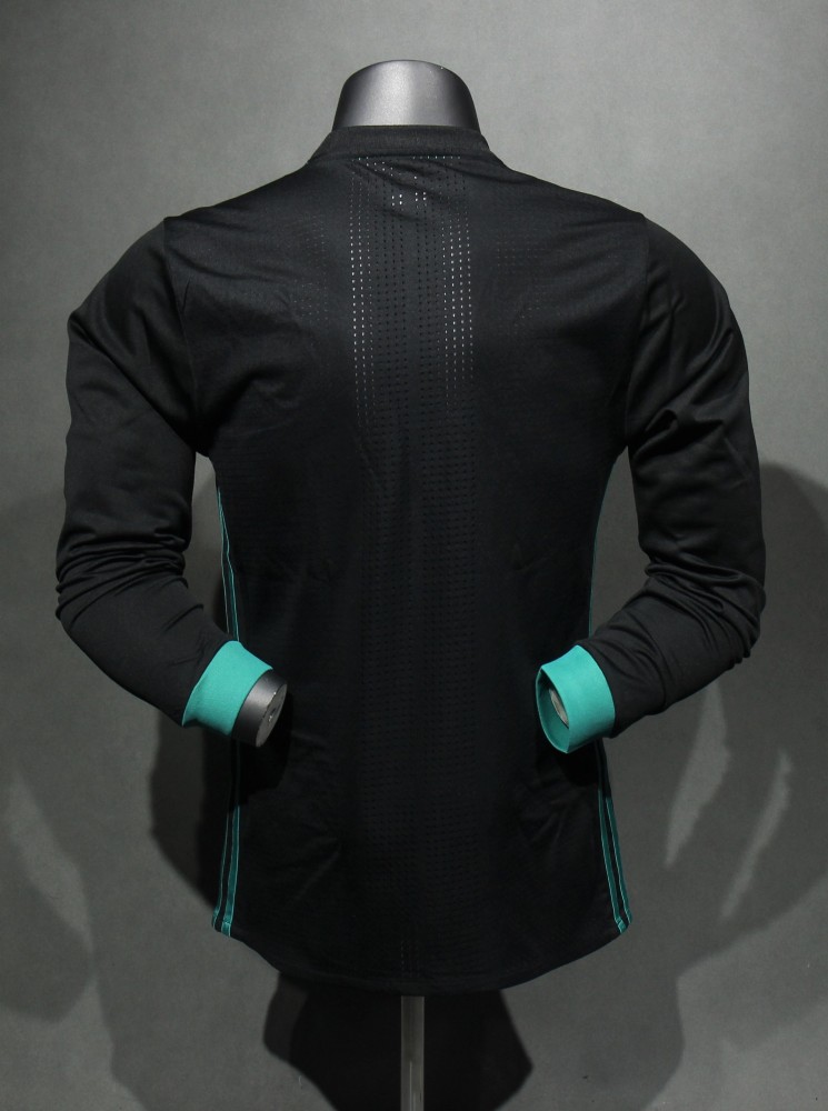 17-18 Real Madrid Away Retro Jersey Player Version Long Sleeve