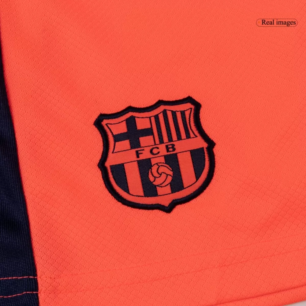 25-26 Barcelona Third Away Soccer Full Kids Kit Jersey+Shorts+Socks