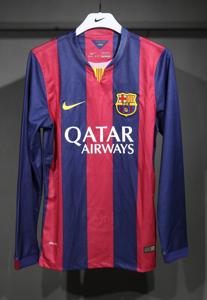 14-15 Barcelona Home Retro Jersey Player Version Long Sleeve
