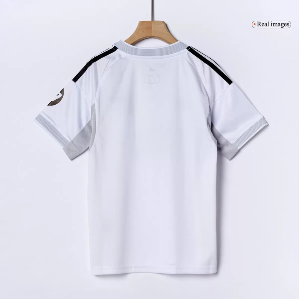 25-26 Real Madrid Home Soccer Kids Full Kit Jersey+Shorts+Socks