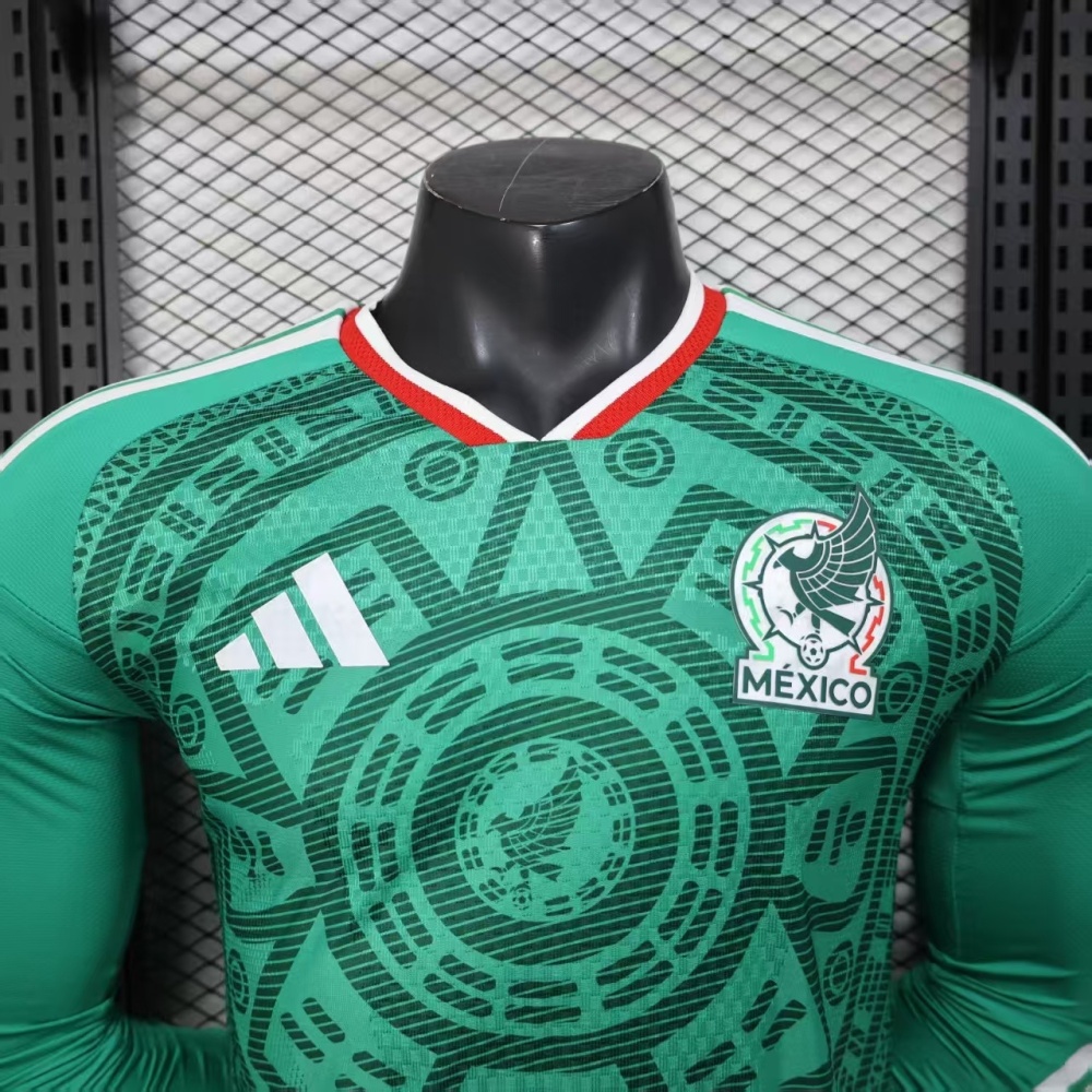 2026 Mexico World Cup Home Soccer Jersey Player Version Long Sleeve
