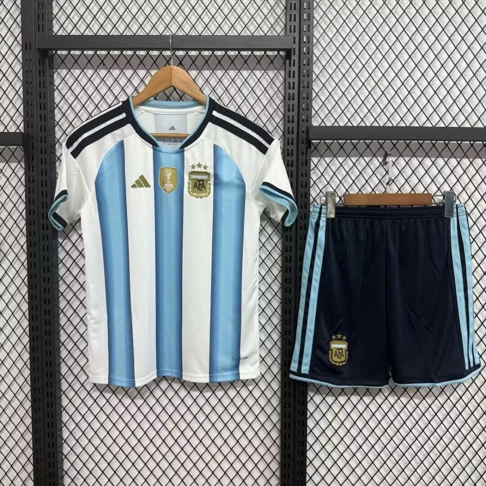 2026 Argentina Home World Cup Soccer Kdsi Kit Jersey+Shorts