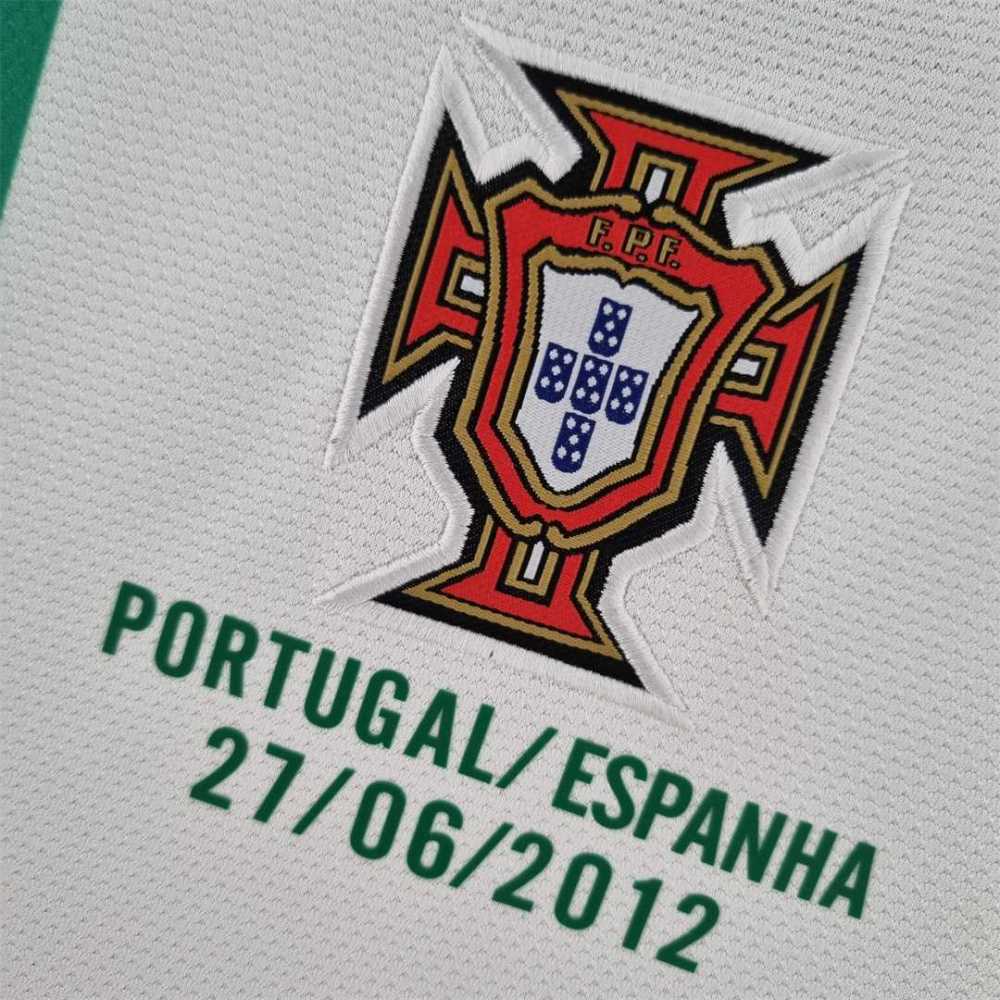2012 Portugal  Euro Cup Away Retro Jersey Long Sleeve