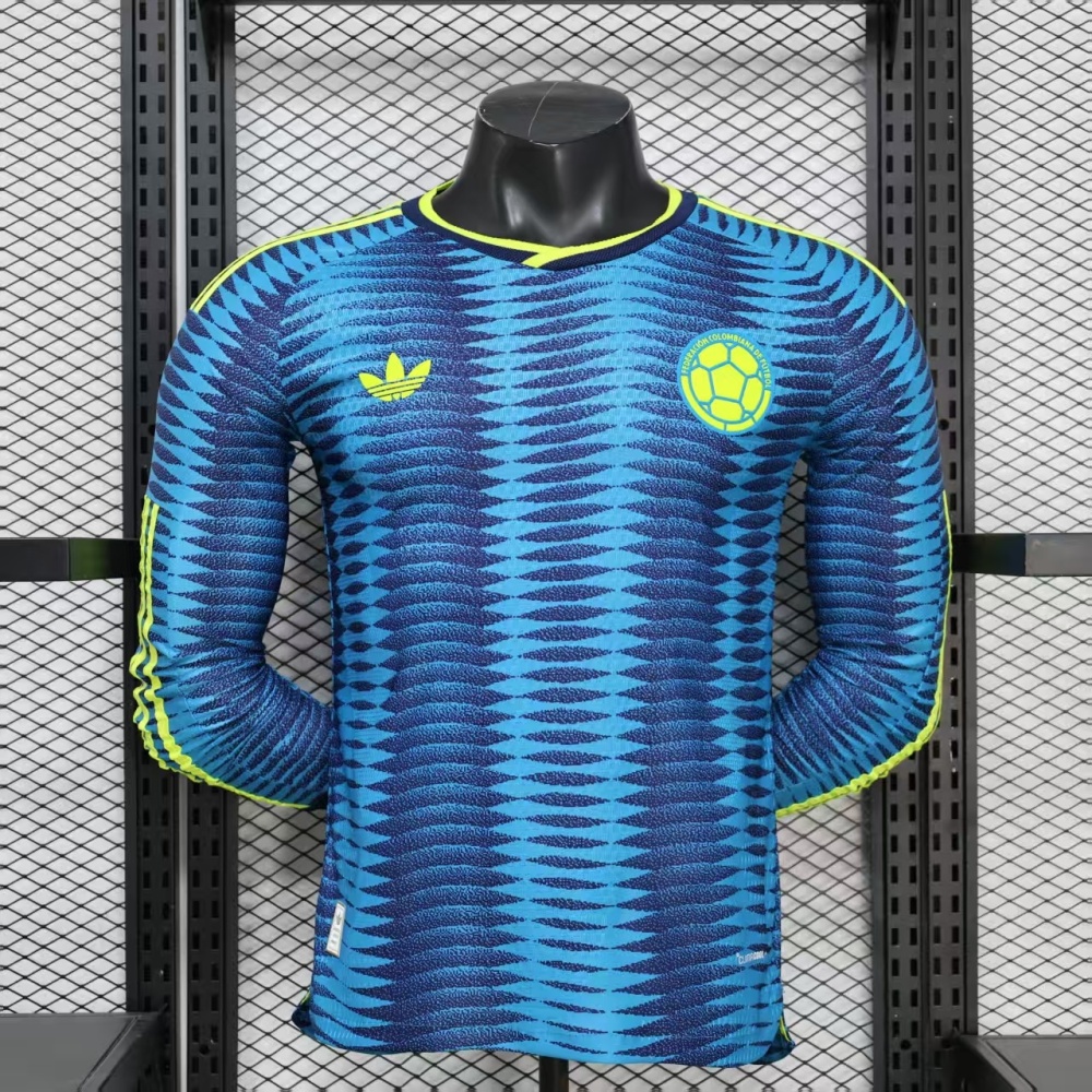 2026 Colombia Away World Cup Jersey Player Version Long Sleeve
