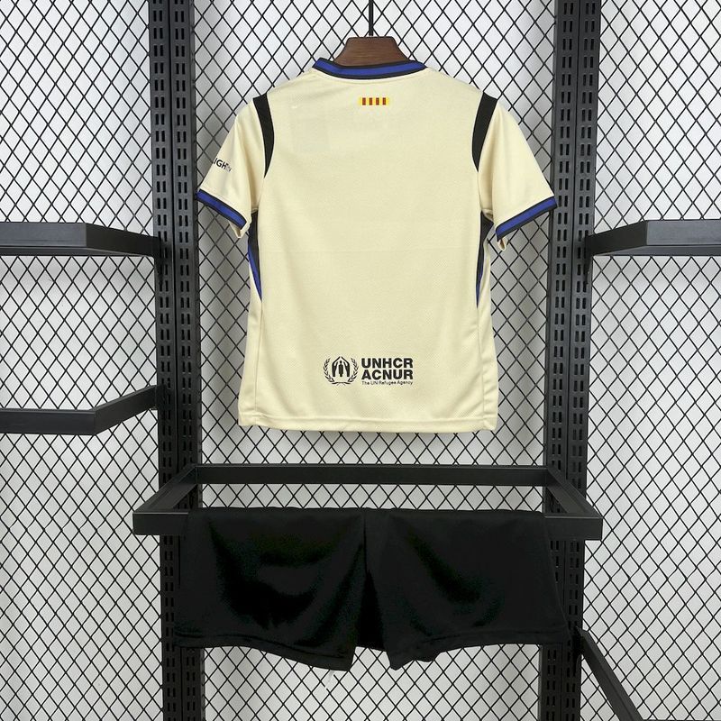 25-26 Barcelona Away Soccer Kids Kit Jersey+Shorts