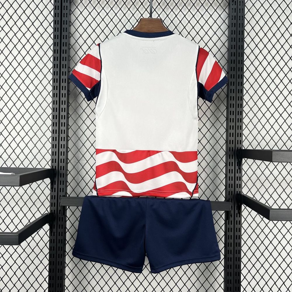 2026 USMNT Home World Cup Soccer Kids Kit Jersey+Shorts