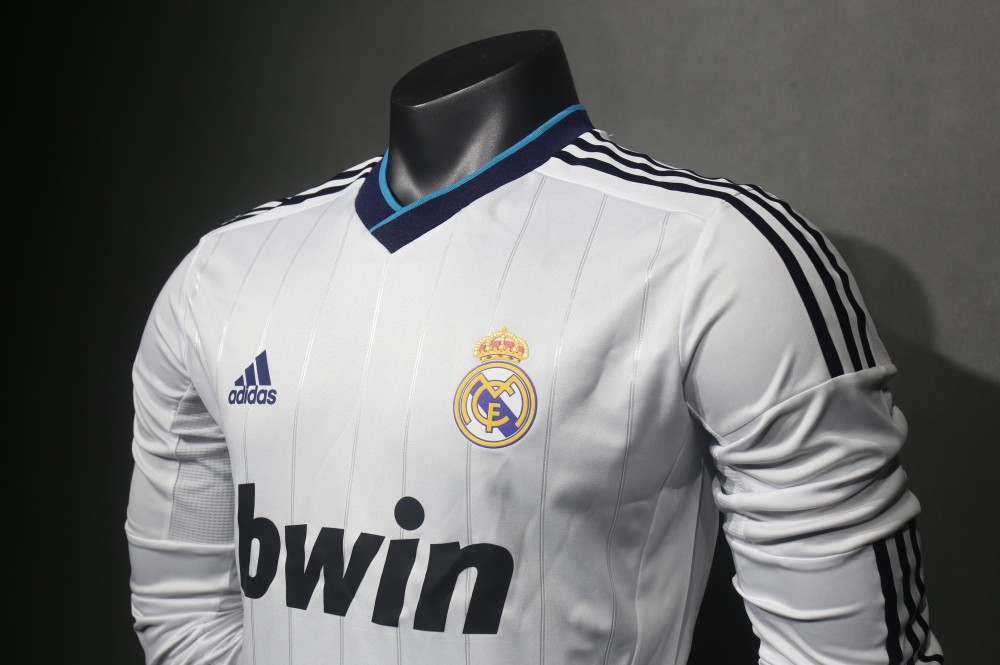 2012/13 Real Madrid Home Retro Jersey Player Version Long Sleeve
