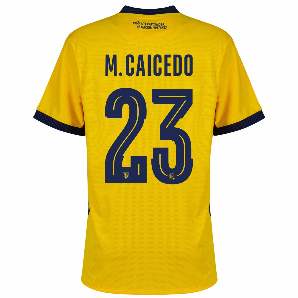 Marathon Ecuador Authentic Home M.Caicedo 23 Shirt 2026-2027