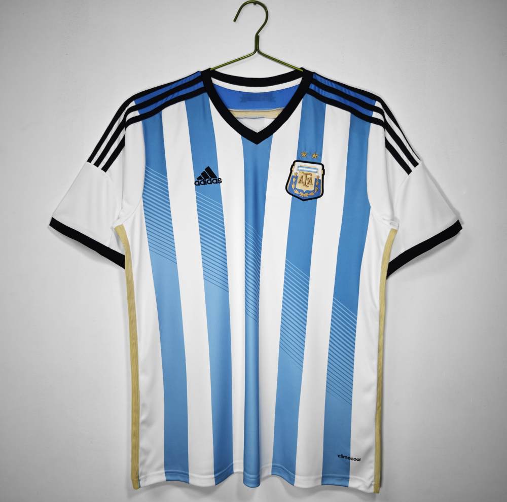 2014 Argentina World Cup Soccer Home Retro Jersey