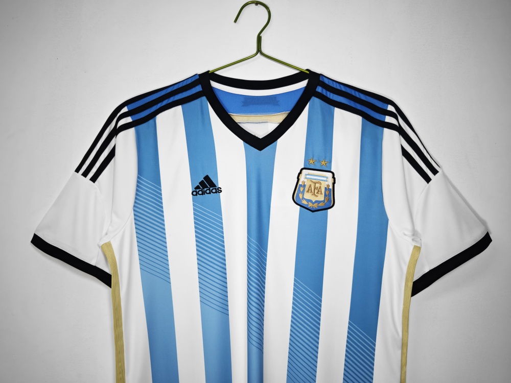2014 Argentina World Cup Soccer Home Retro Jersey