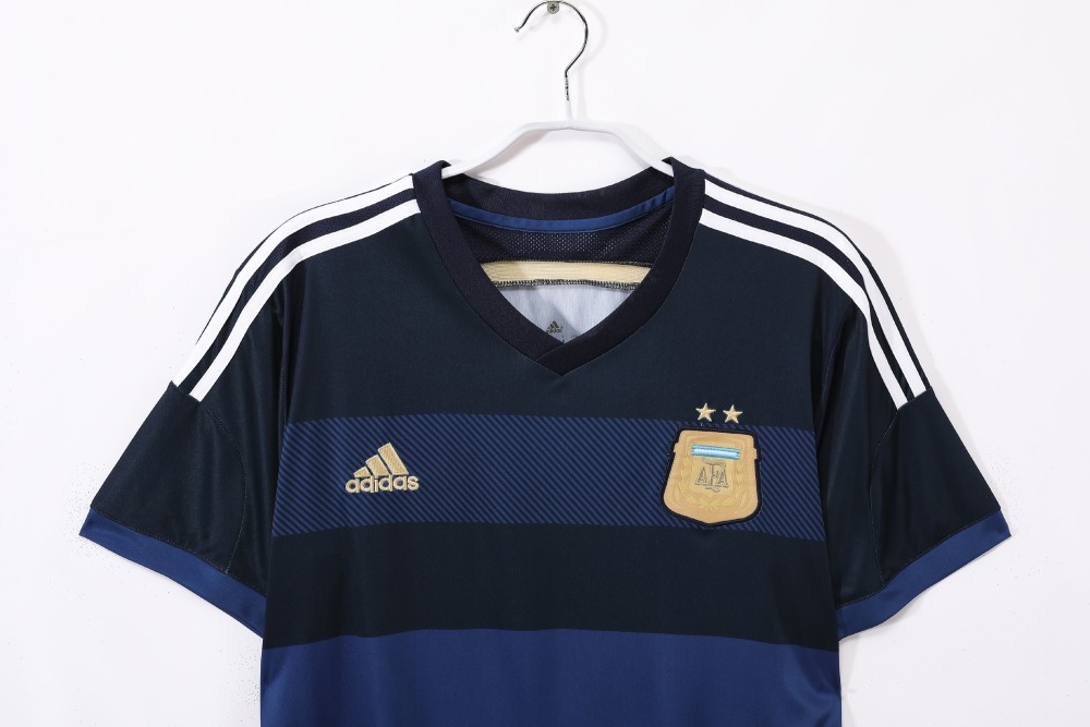 2014 Argentina World Cup Soccer Away Retro Jersey