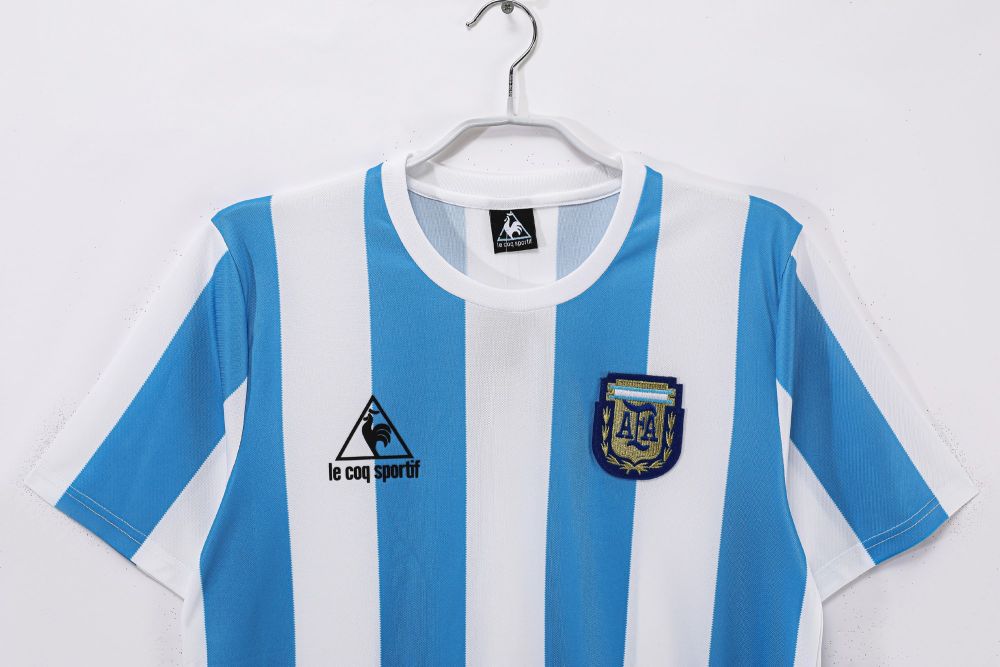 1986 Argentina World Cup Soccer Home Retro Jersey