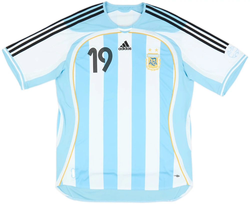 2006 Argentina adidas Reissue Home Shirt Messi #19