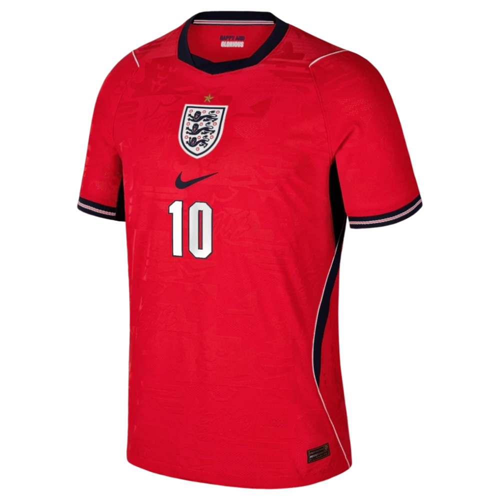 England Nike Away Aero-FIT Match Shirt 2026 with Bellingham 10 printing