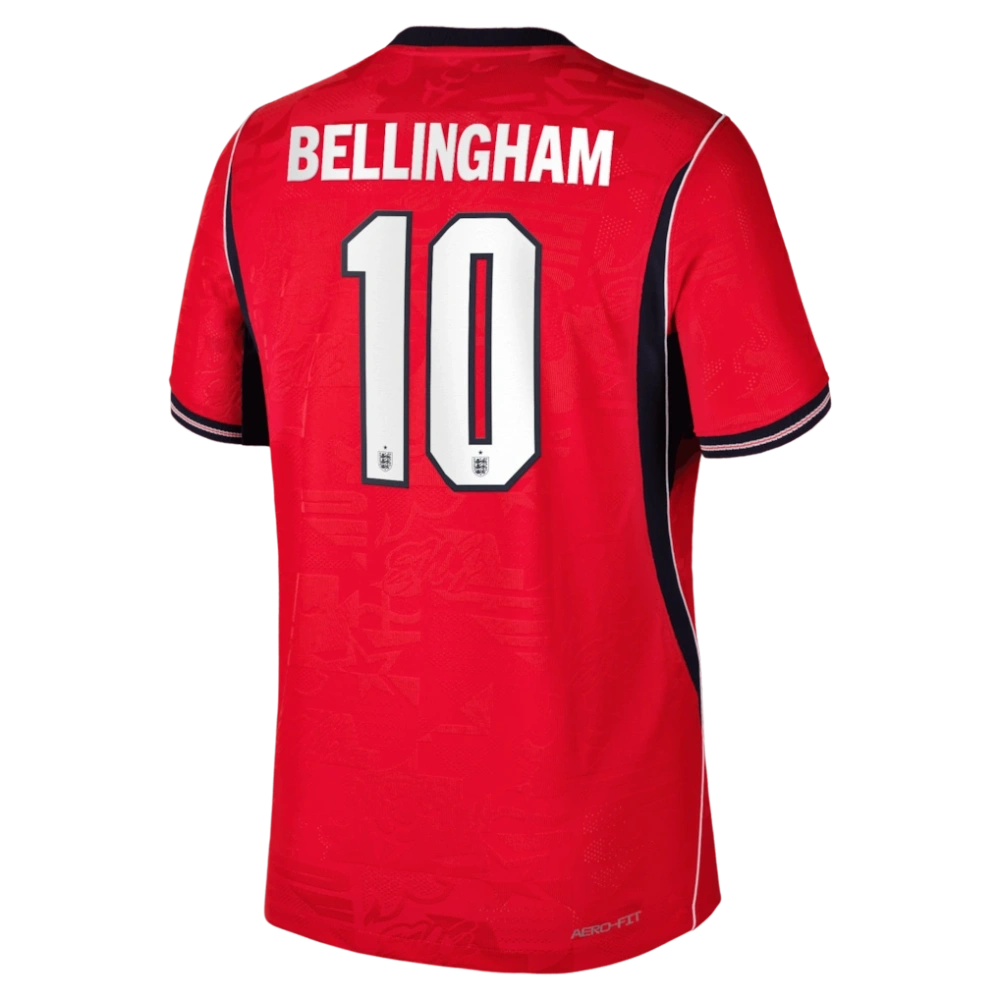 England Nike Away Aero-FIT Match Shirt 2026 with Bellingham 10 printing